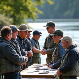 Bild einer Angelgruppe bei einem Vereins-Event