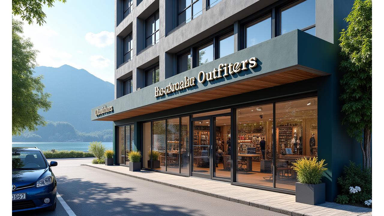 Aussenansicht des AlpenAngler Outfitters Geschäfts an der Seestrasse 315 in Kilchberg